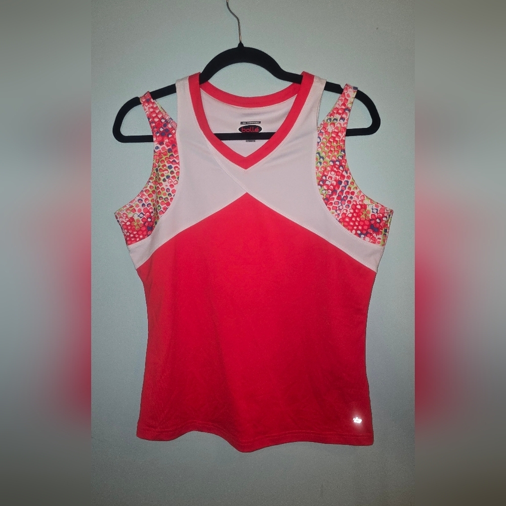Bolle Women's Pink and White Tank Top